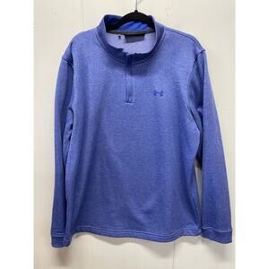 Hurley Men's Quarter Zip Pullover Size XXL Heather Blue Jelly Logo Long Sleeve